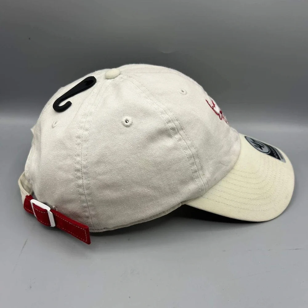 Chicago Bulls Hat Men White Red Embroidered 47‎ Brand Strap Back Cap Cotton
